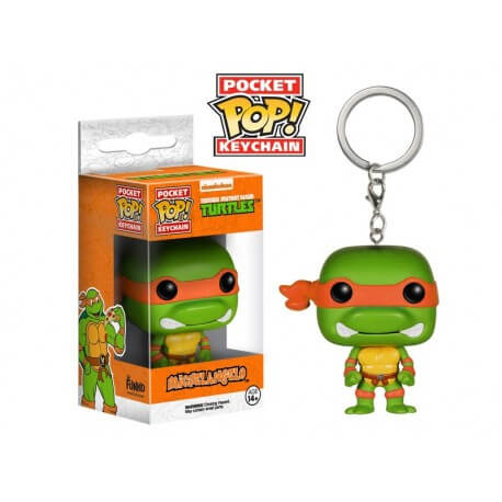 Porte clé Tortues Ninja - Michelangelo Pocket Pop 4cm 