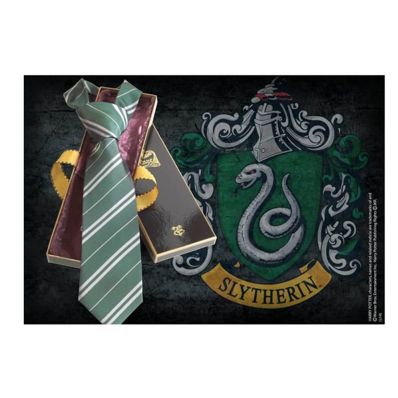 Cravate en Soie Harry Potter - Maison Serpentard - Noble Collection