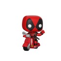 Figurine Marvel - Deadpool Rides On Scooter Pop Rides 10cm