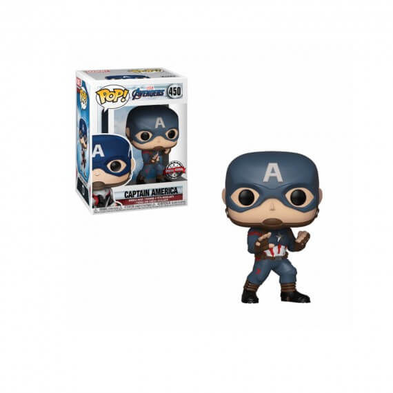 Figurine Marvel Avengers Endgame - Captain America Blue Costume Exclu Pop 10cm