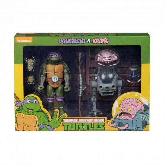 Figurine TMNT - 2-Pack Donatello & Krang In Bubble 18cm