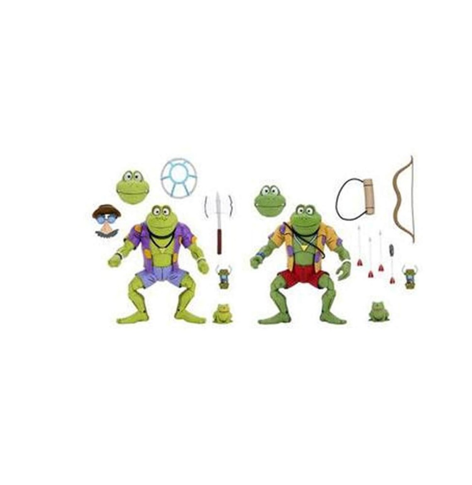 Figurine TMNT Tortues Ninja - 2-Pack Ranas Genghis & Rasputin Cartoon 18cm