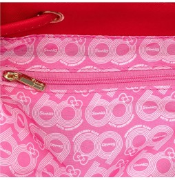 Mini Sac A Dos Hello Kitty - Sanrio 60Th Anniv Pink Wave & Gold Bow