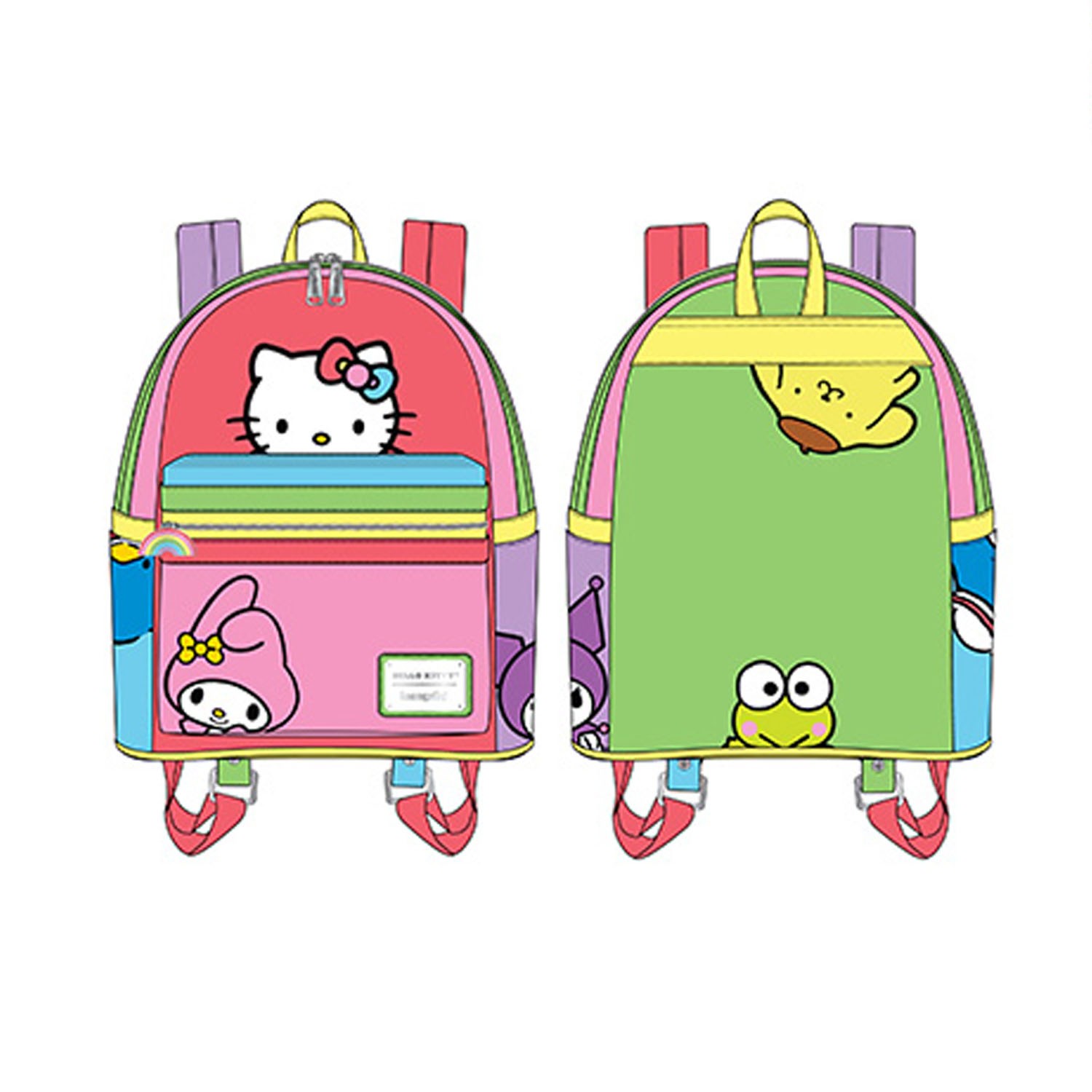 Mini Sac A Dos Sanrio - Hello Kitty And Friends Color Block - Loung