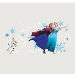 Stickers Muraux Disney - Geant Frozen Elsa, Anna & Olaf 81X40cm