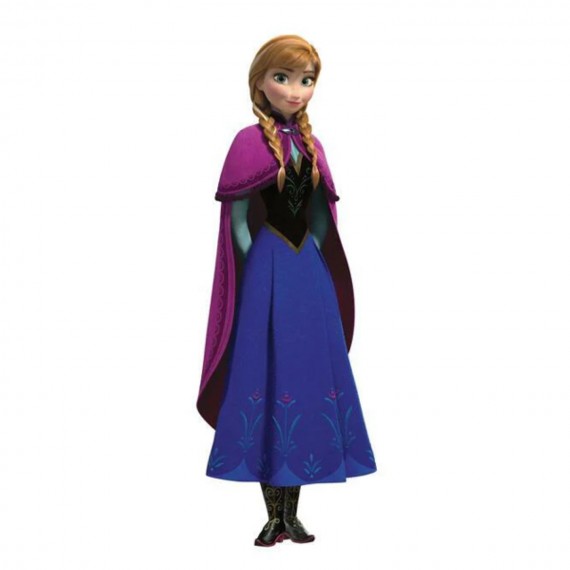 Stickers Muraux Disney - Geant Frozen Anna With Cape 36X104cm