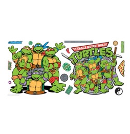 Stickers Muraux TMNT Tortues Ninja - Moyens Teenage Mutant Ninja Turtles 18X25cm