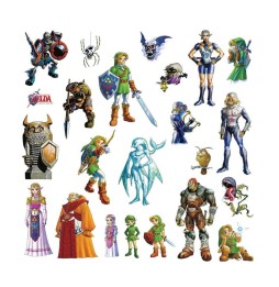 Stickers Muraux Nintendo Moyens - Zelda Ocarina Of Time 3D 18X20cm