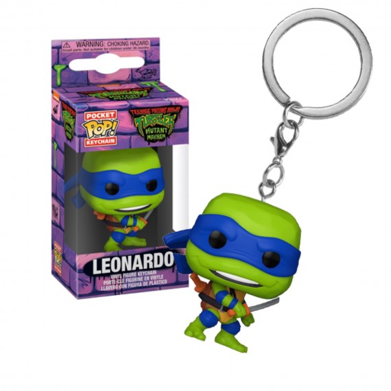 Porte Clé TMNT Tortues Ninja Mayhem - Leonardo Pocket Pop 4cm