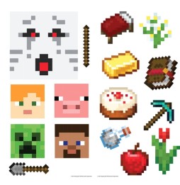 Stickers Muraux Minecraft - Moyens