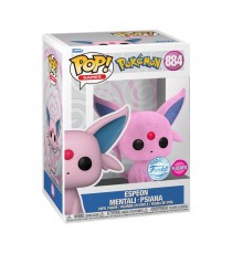 Figurine Pokemon - Espeon Mentali Flocked Exclu Pop 10cm