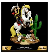 Statue Resine Lucky Luke -  Lucky Luke, Joly Jumper & Rantanplan Resine Limitee 200 Exemplaires 44cm