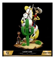 Statue Resine Lucky Luke - Lucky Luke, Joly Jumper & Rantanplan Resine Limitee 200 Exemplaires 44cm