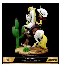 Statue Resine Lucky Luke -  Lucky Luke, Joly Jumper & Rantanplan Resine Limitee 200 Exemplaires 44cm