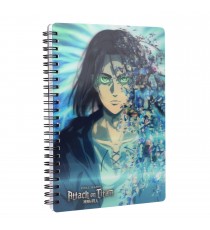 Cahier Attaque Des Titans - 3D Effet Blue