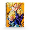 Cahier Spirale 3D Dragon Ball Z - Saiyans 30X21cm