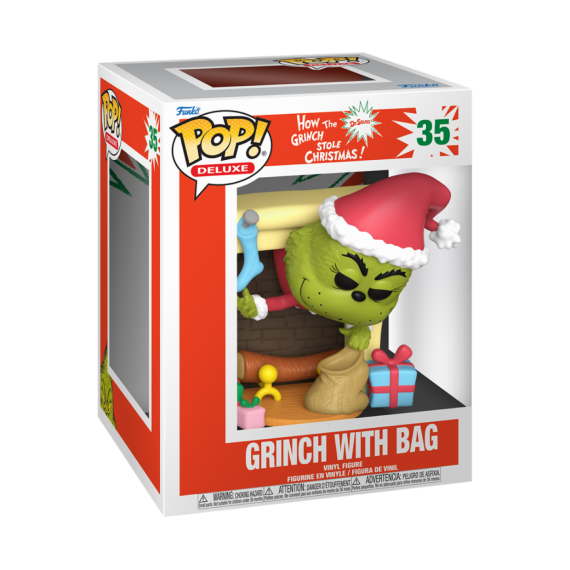 Figurine Dr Seuss - The Grinch Bag Deluxe Pop 10cm