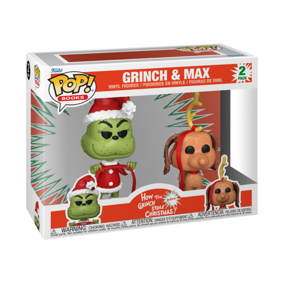 Figurine Dr Seuss - Grinch & Max 2-Pack Pop 10cm