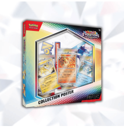 Pokémon : Coffret Poster Évolutions Prismatiques EV08.5 avec Boosters et Cartes Promo