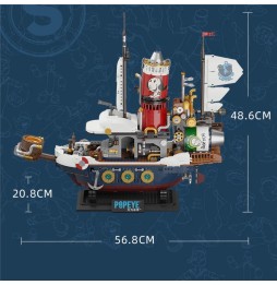 Set A Construire Popeye - Popeye Pantasy Popeye Adventure Ship 49cm