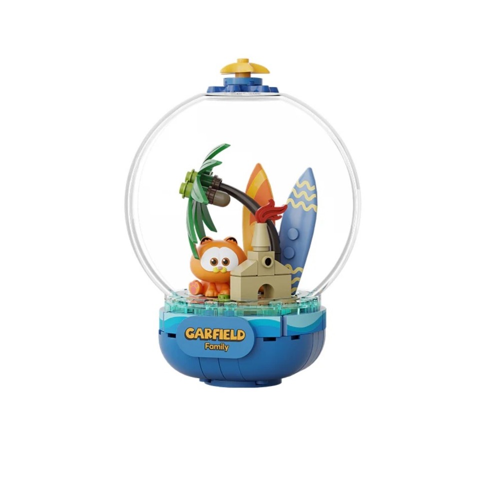 Set A Construire Garfield - Garfield Crystal Ball Series Pantasy Garfield Chill Island 13cm