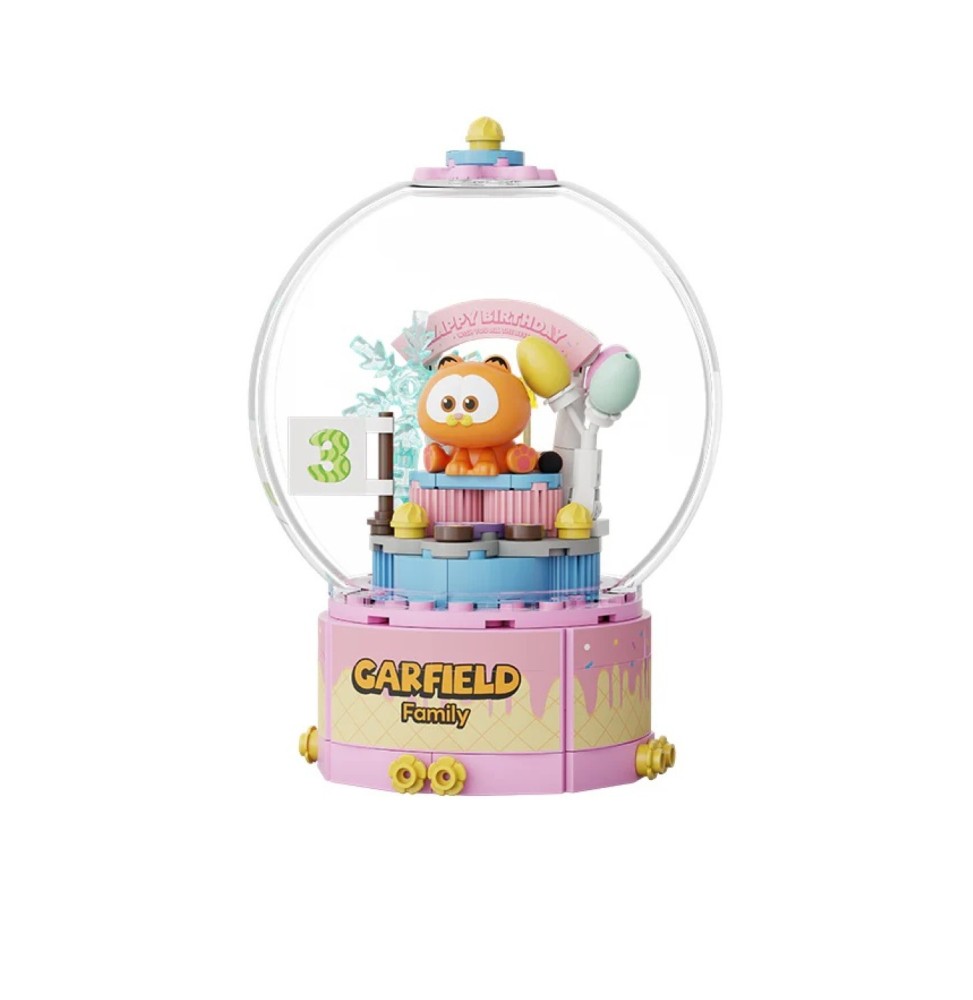 Set A Construire Garfield - Garfield Crystal Ball Series Pantasy Garfield Birthday Cake 13cm