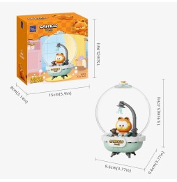 Set A Construire Garfield - Garfield Crystal Ball Series Pantasy Garfield Cozy Bath 13cm