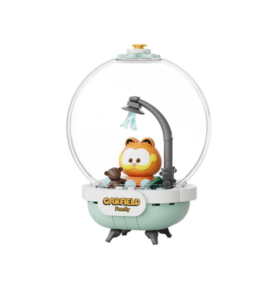 Set A Construire Garfield - Garfield Crystal Ball Series Pantasy Garfield Cozy Bath 13cm