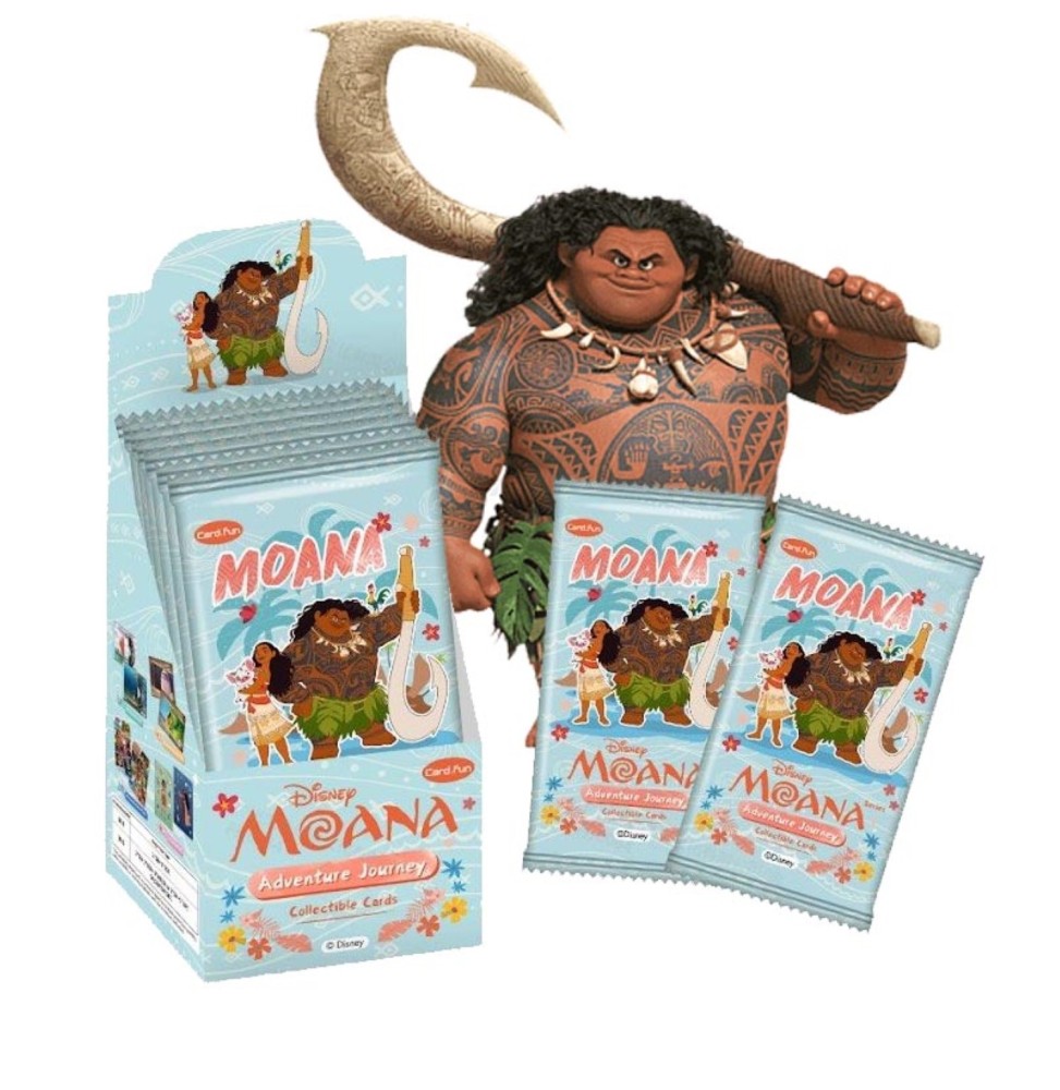 Cardfun Disney Moana Series Adventure Journey - Boîte de 10 Boosters de 4 Cartes