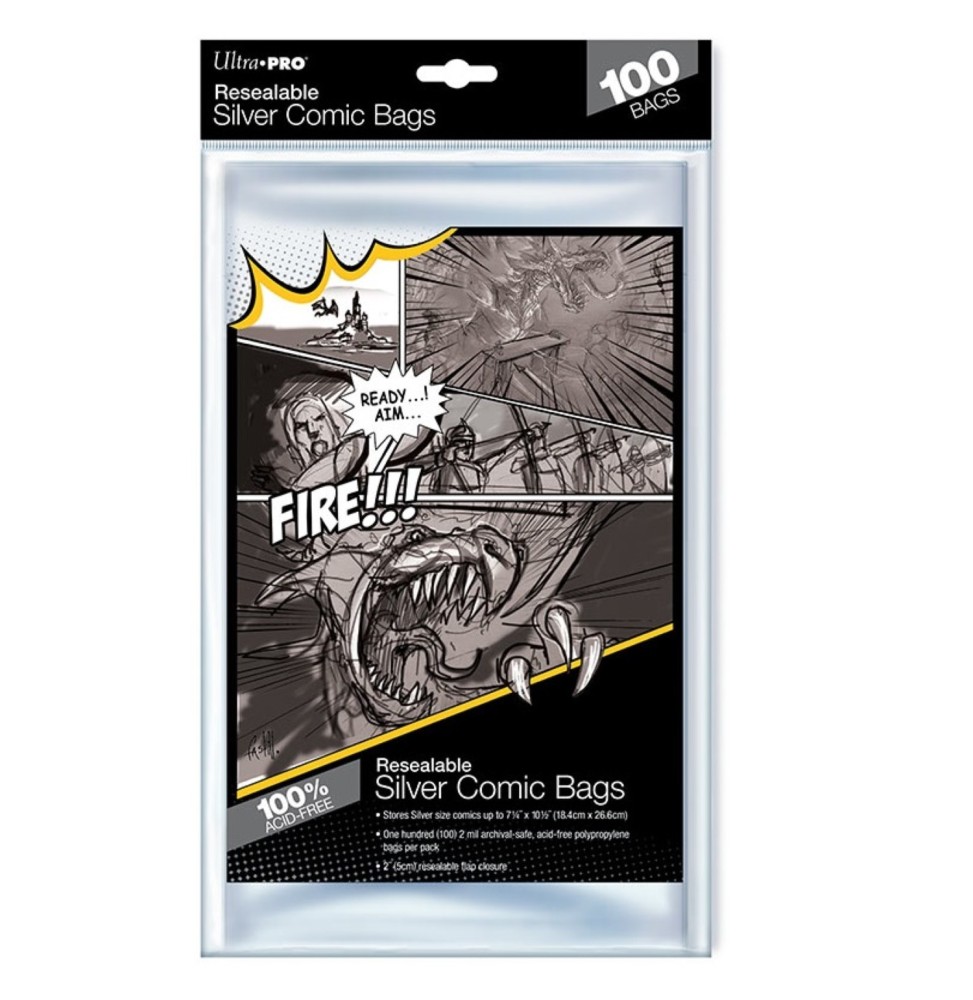 Ultra Pro - Comics Bags Silver Refermable - Pack de 100