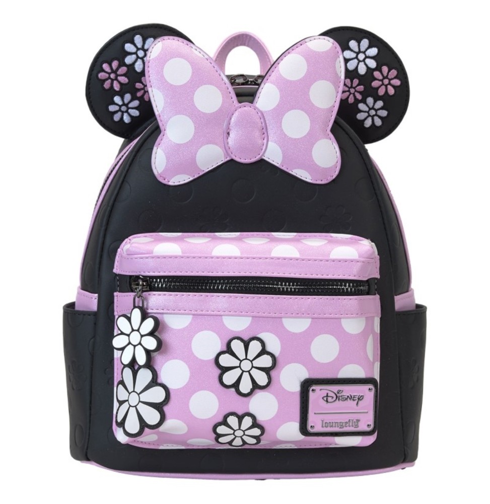 Loungefly Disney - Mini Sac à Dos Minnie Floral Rock the Dots