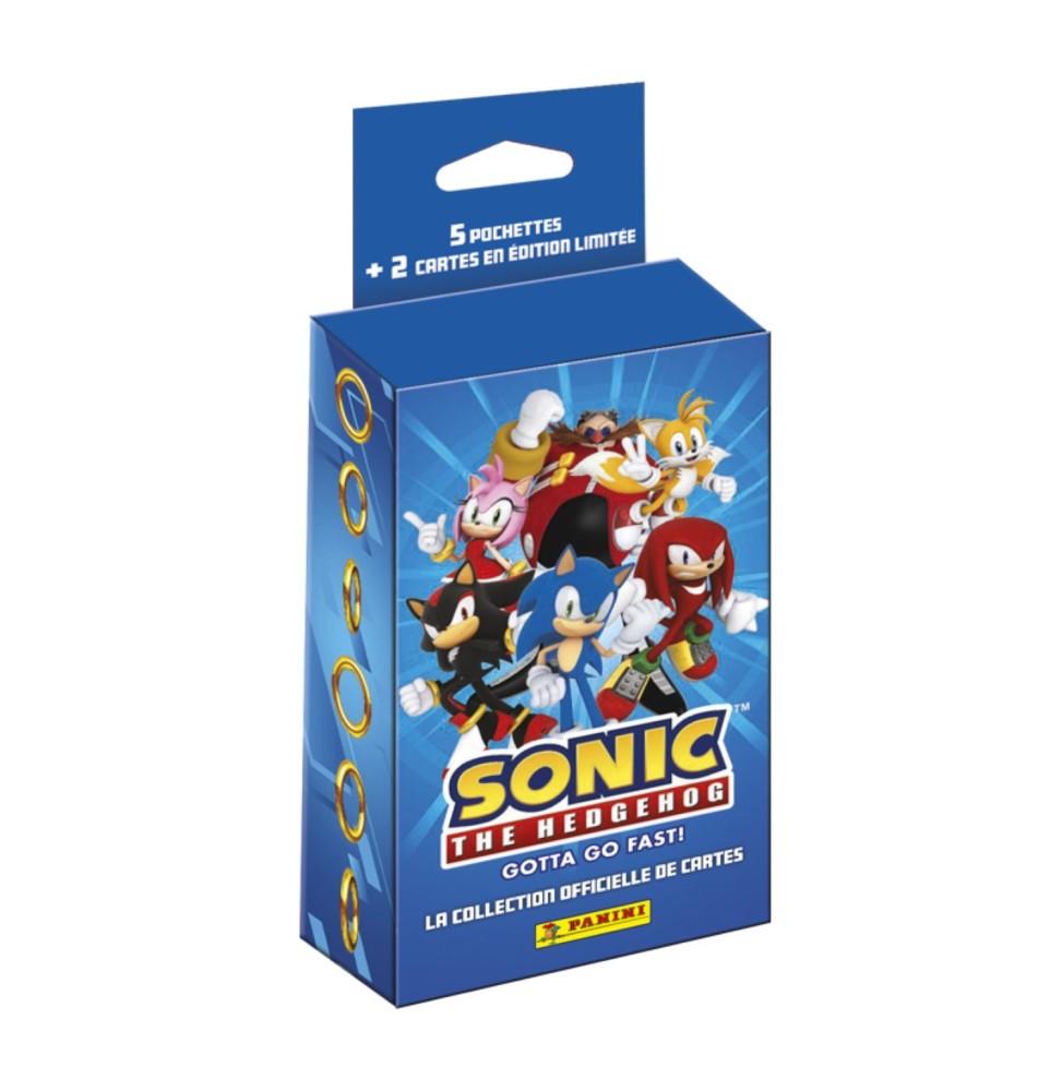 Trading Card Panini Sonic The Hedgehog - Blister de 5 Pochettes + 2 Cartes Édition Limitée