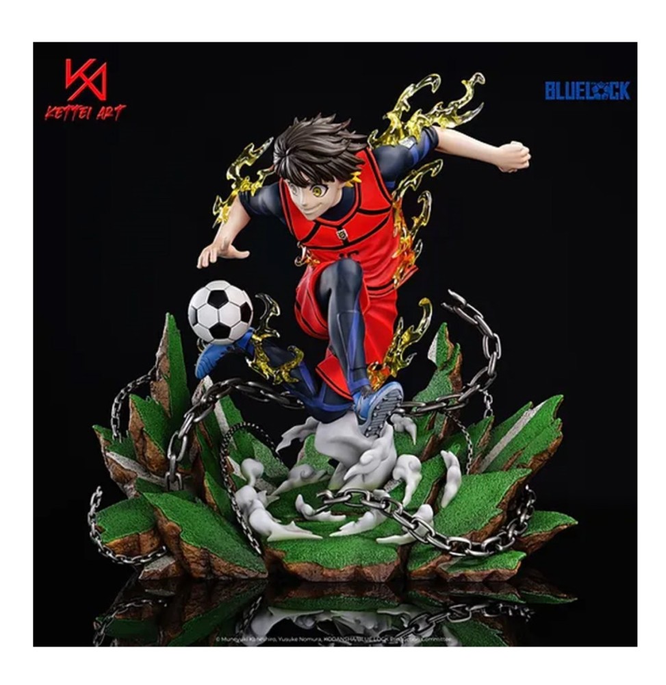 Kayou 110 Blue Lock Originel Statue Collector Meguru Bachira - 35 cm