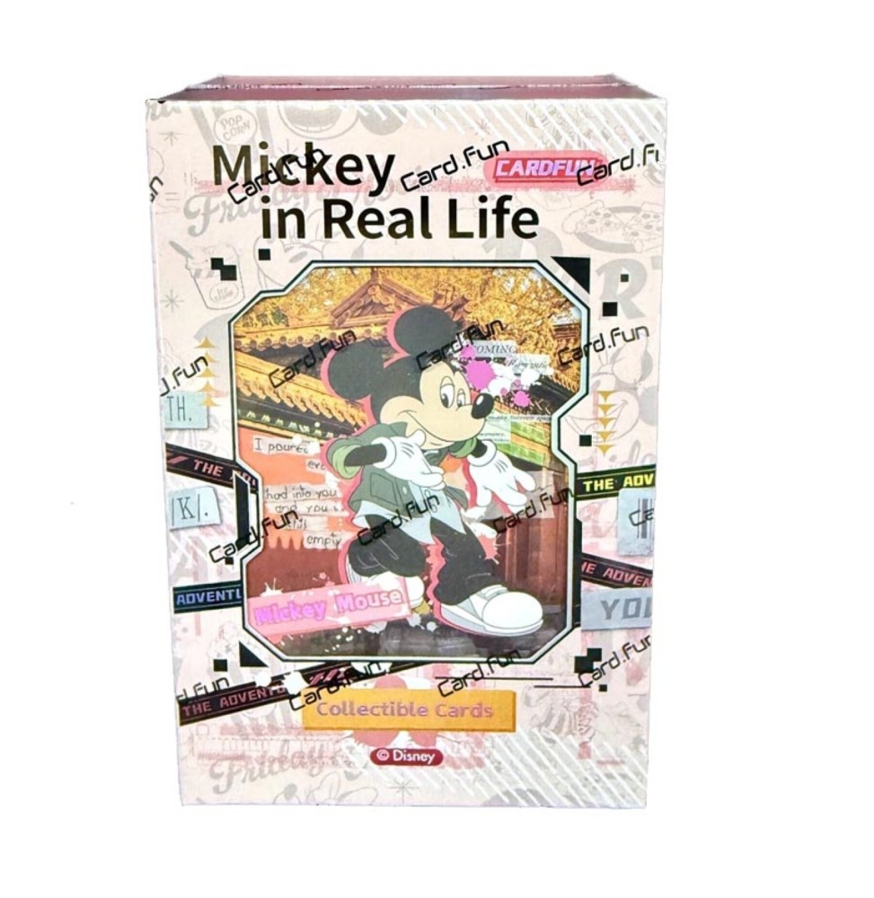 Cardfun Disney Mickey in Real Life - Boîte de 10 Boosters de 4 Cartes